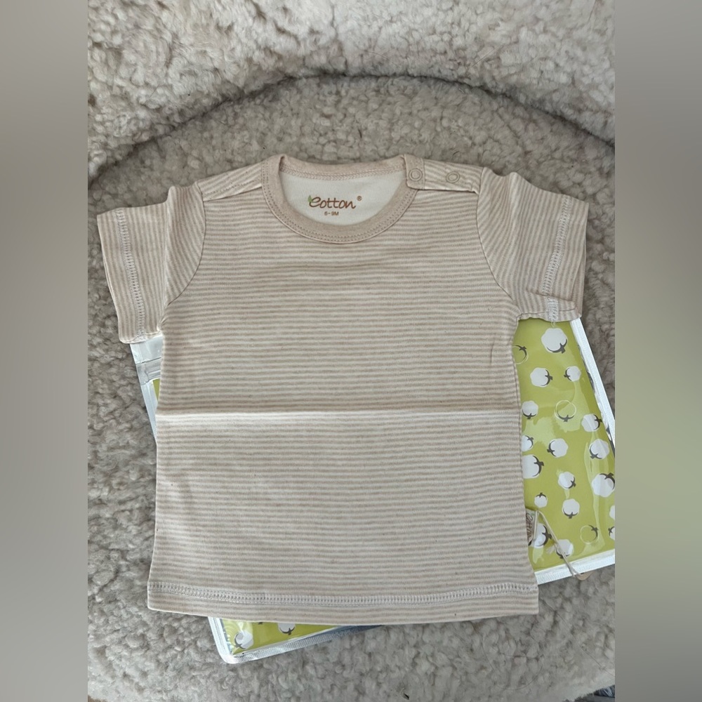 Certified Organic Stripped Shirt unisex Multiple sizes available